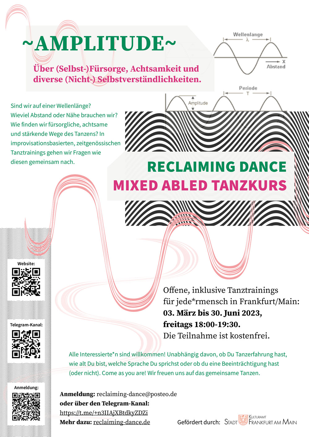 Flyer- und Plakatgestaltung fr Reclaiming Dance  Jede*rmensch tanzt // Frankfurt | Offenbach