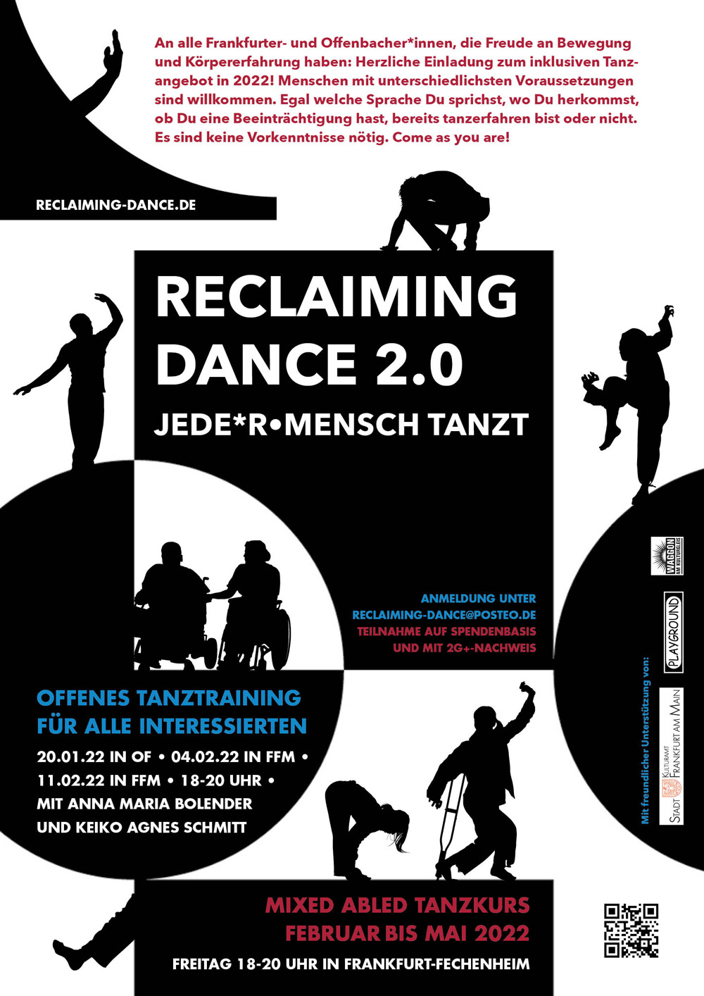 Flyer- und Plakatgestaltung fr Reclaiming Dance  Jede*rmensch tanzt // Frankfurt | Offenbach