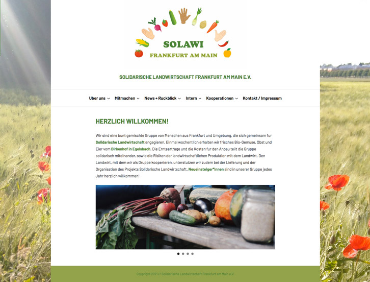 Webdesign fr die Solidarische Landwirtschaft Frankfurt am Main e.V.