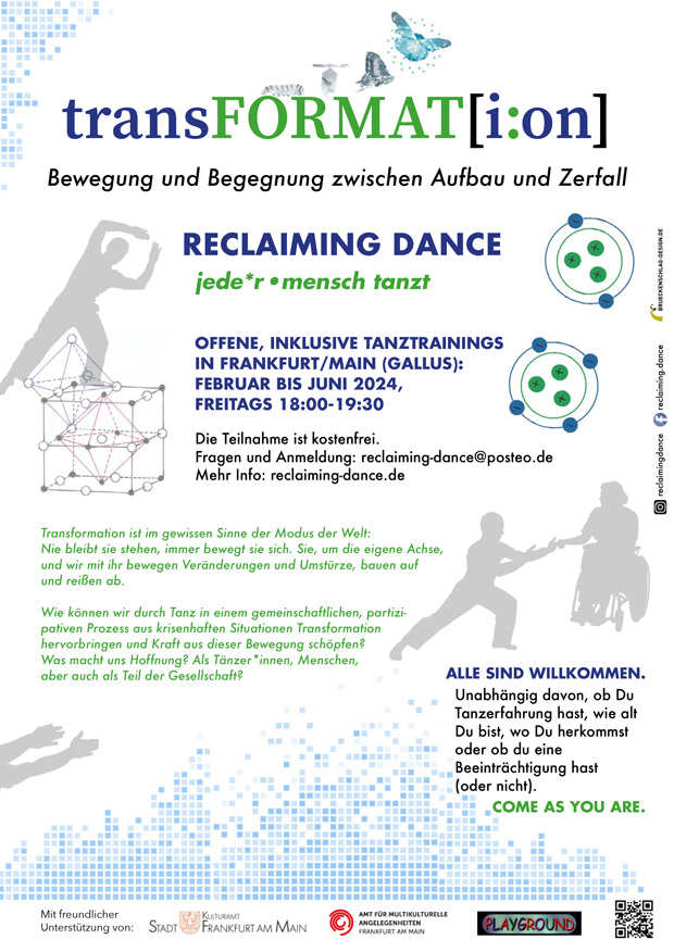 Flyer- und Plakatgestaltung fr Reclaiming Dance  Jede*rmensch tanzt // Frankfurt | Offenbach