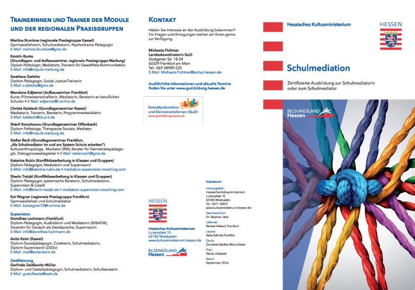 Flyergestaltung fr das Landesschulamt Hessen // Wiesbaden